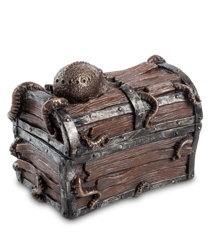 WS-283 Шкатулка в стиле Стимпанк "Осьминог и сундук"
