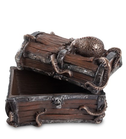 WS-283 Шкатулка в стиле Стимпанк "Осьминог и сундук"