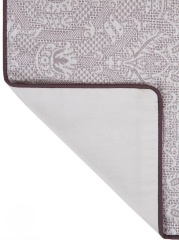 Комплект постельного белья "MEDALION 2", сатин-жаккард, 150х210+220x240+50х70см. баклажан/серый жемчуг, Bovi