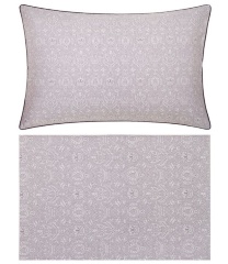 Комплект постельного белья "MEDALION 2", сатин-жаккард, 150х210+220x240+50х70см. баклажан/серый жемчуг, Bovi