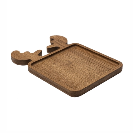 Менажница дубовая "Олень" большая, 27х19 см. Uneca