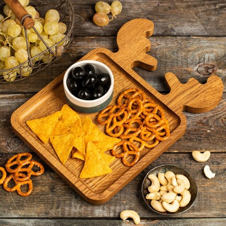 Менажница дубовая "Олень" большая, 27х19 см. Uneca