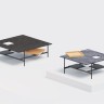 Журнальный столик Karat S, 95х95х34,2 см. темный камень, Zahodi
