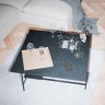 Журнальный столик Karat S, 95х95х34,2 см. темный камень, Zahodi