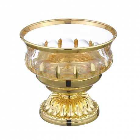 Мыльница настольная Luxor, хрусталь декор золото/золото