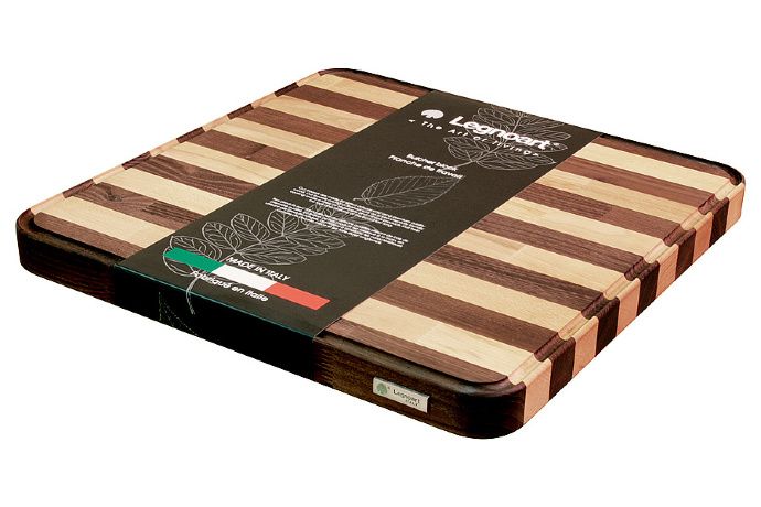 Блок мясника Legnoart, 50x50x4 см. двухцветный