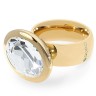 Кольцо TIVOLA big G crystal  17.8 мм