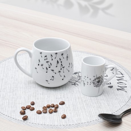 Кружка мини "Музыка - одуванчики", 90 мл. Koenitz