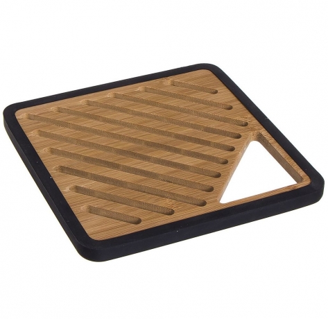 Подставка под горячее Bamboo черная, D'casa