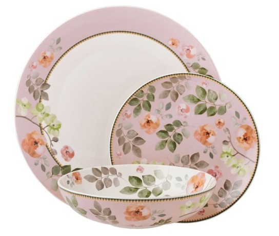 Обеденный набор Arcadia, розовый, 4 персоны, 12 предметов Maxwell & Williams