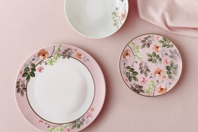 Обеденный набор Arcadia, розовый, 4 персоны, 12 предметов Maxwell & Williams