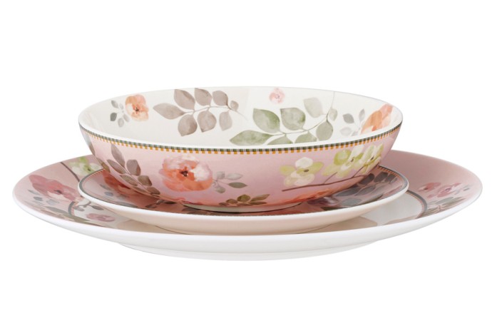 Обеденный набор Arcadia, розовый, 4 персоны, 12 предметов Maxwell & Williams