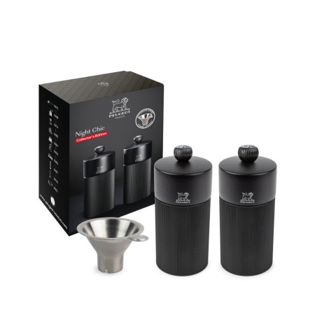 Набор подарочный мельниц для соли и перца, 12 см. Line Night Chiс Peugeot