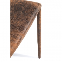 Стул Milano, коллекция "Милан" 47*91*61, Сталь, Замша, Восстановленная кожа, Дерево, Коричневый