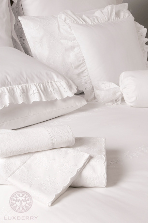 Комплект постельного белья "CLASSIC" BOVI перкаль, белый, 1,5 сп.