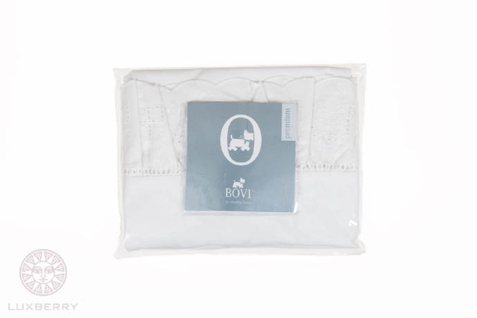 Комплект постельного белья "CLASSIC" BOVI перкаль, белый, 1,5 сп.