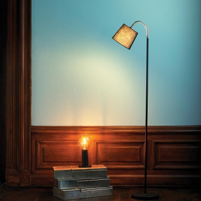 Светильник напольный Stand by, черный/хром, Ø17см, высота 140см. Halo Design