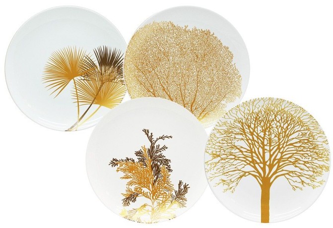 Набор тарелок Singapore, белый, 21x21 см. 4 шт. WD Lifestyle