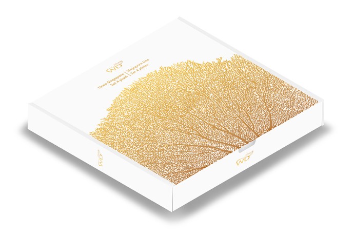 Набор тарелок Singapore, белый, 21x21 см. 4 шт. WD Lifestyle