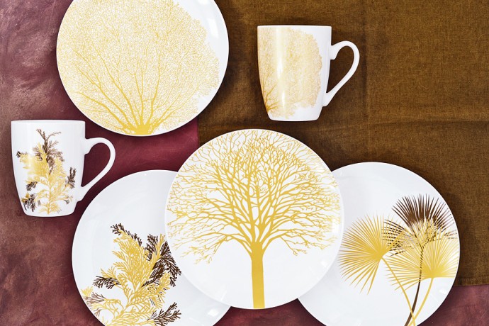 Набор тарелок Singapore, белый, 21x21 см. 4 шт. WD Lifestyle