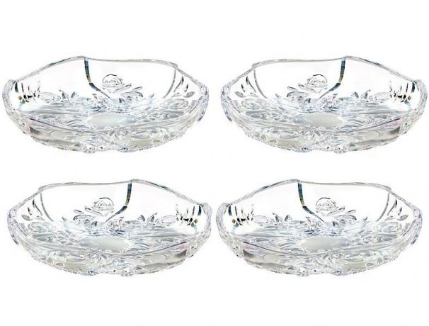 Набор из 4-х хрустальных блюд Розы, 16см, Marc Aurel