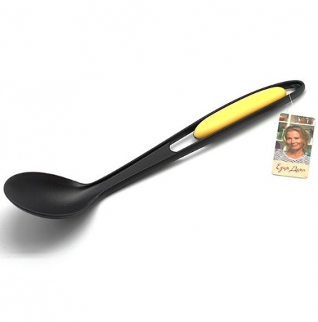 Ложка поварская Едим Дома, черный/желтый