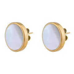 Пусеты SHELL WHITE Fiore Luna