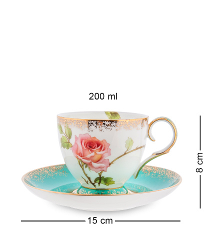 JK- 67 Чайный набор на 6 перс. "Роза" (Milano Rose Pavone)