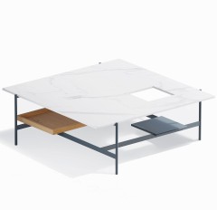 Журнальный столик Karat S, 95х95х34,2 см. светлый камень, Zahodi