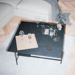 Журнальный столик Karat S, 95х95х34,2 см. светлый камень, Zahodi