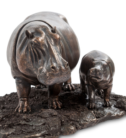 WS-773 Статуэтка "Бегемот с детенышем"