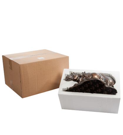 WS-773 Статуэтка "Бегемот с детенышем"