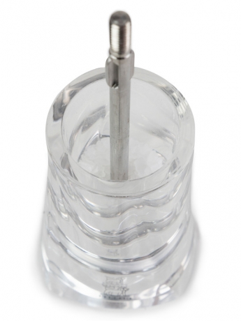 Мельница для соли, 14 см, оранжевый, акрил+дерево, OLERON Peugeot