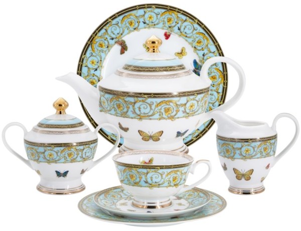Чайный сервиз Бабочки, 12 персон, 42 предмета Midori