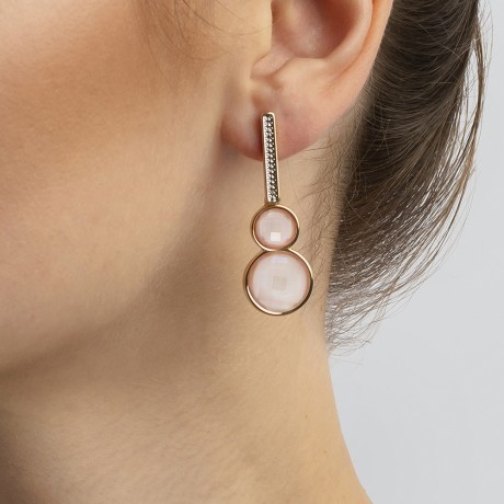Серьги quartz rose A9663.9 R/G Possebon