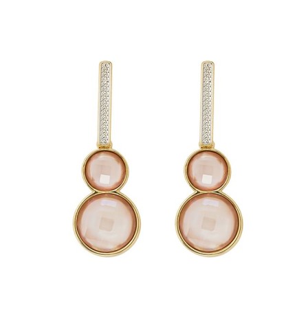 Серьги quartz rose A9663.9 R/G Possebon