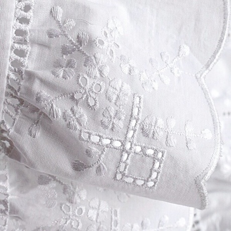 Комплект постельного белья "CLASSIC" BOVI, перкаль, белый