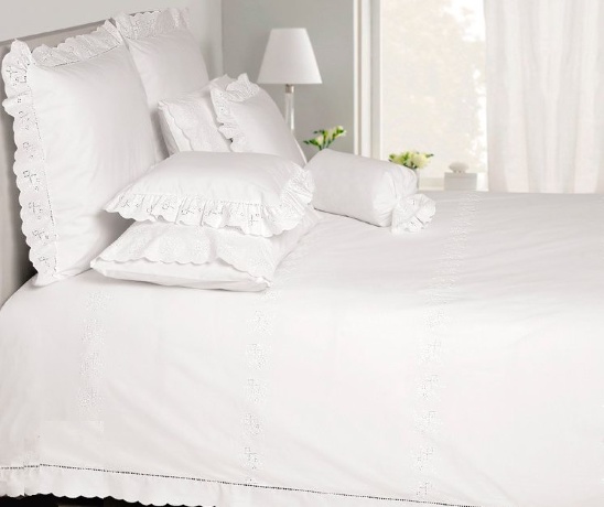 Комплект постельного белья "CLASSIC" BOVI, перкаль, белый