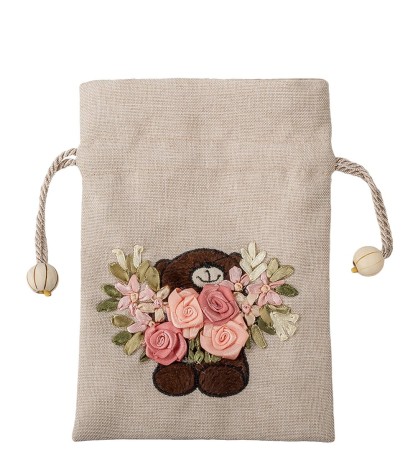 LK-12 Мешочек из льна "Нежные чувства"