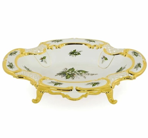 Ваза настольная, 47x35x12 см. на ножках. PRIMAVERA, керамика