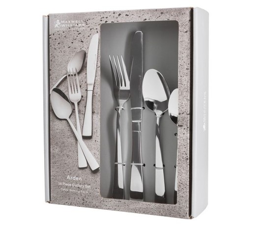 Набор столовых приборов Arden, серебристый, 4 персоны, 16 предметов, Maxwell & Williams