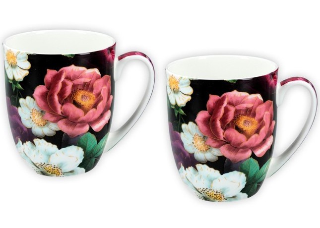 Набор кружек Розы, 0,38 л. 2 шт. Carmani