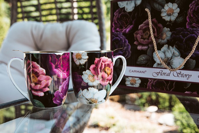 Набор кружек Розы, 0,38 л. 2 шт. Carmani