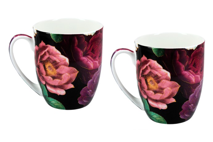 Набор кружек Розы, 0,38 л. 2 шт. Carmani
