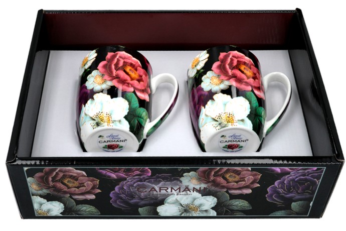 Набор кружек Розы, 0,38 л. 2 шт. Carmani