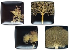 Набор тарелок Singapore, чёрный, 21x21 см. 4 шт. WD Lifestyle