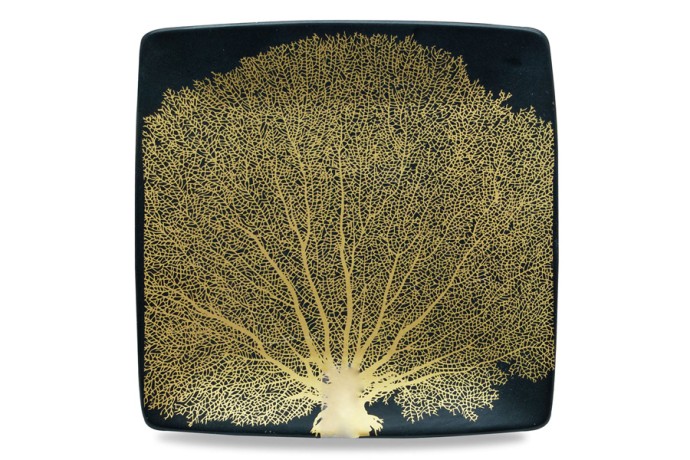 Набор тарелок Singapore, чёрный, 21x21 см. 4 шт. WD Lifestyle