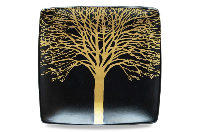 Набор тарелок Singapore, чёрный, 21x21 см. 4 шт. WD Lifestyle