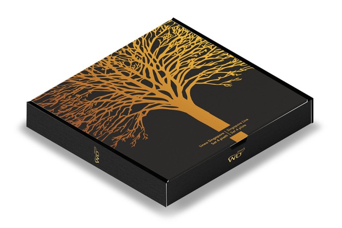 Набор тарелок Singapore, чёрный, 21x21 см. 4 шт. WD Lifestyle