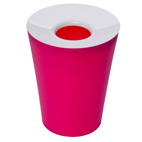 Корзина для мусора круглая Hole розовая